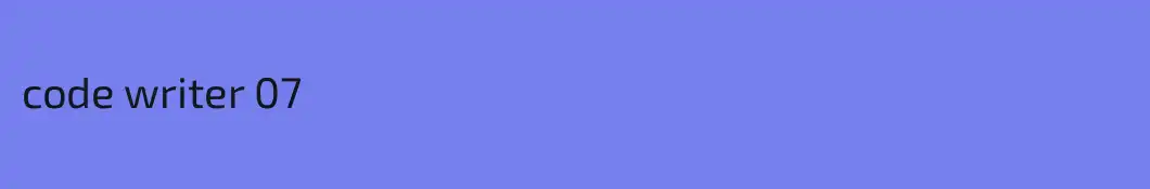code writer 07